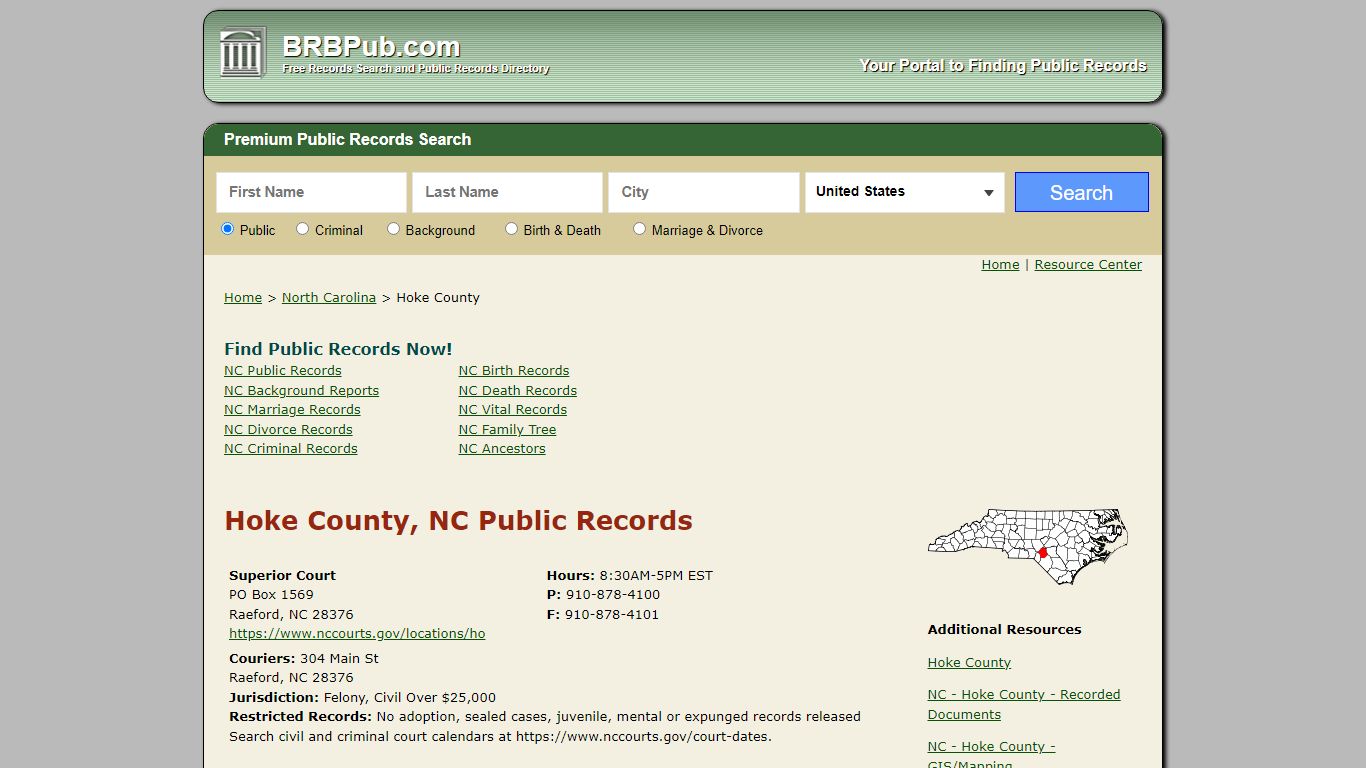 Hoke County Public Records | Search North Carolina Government Databases