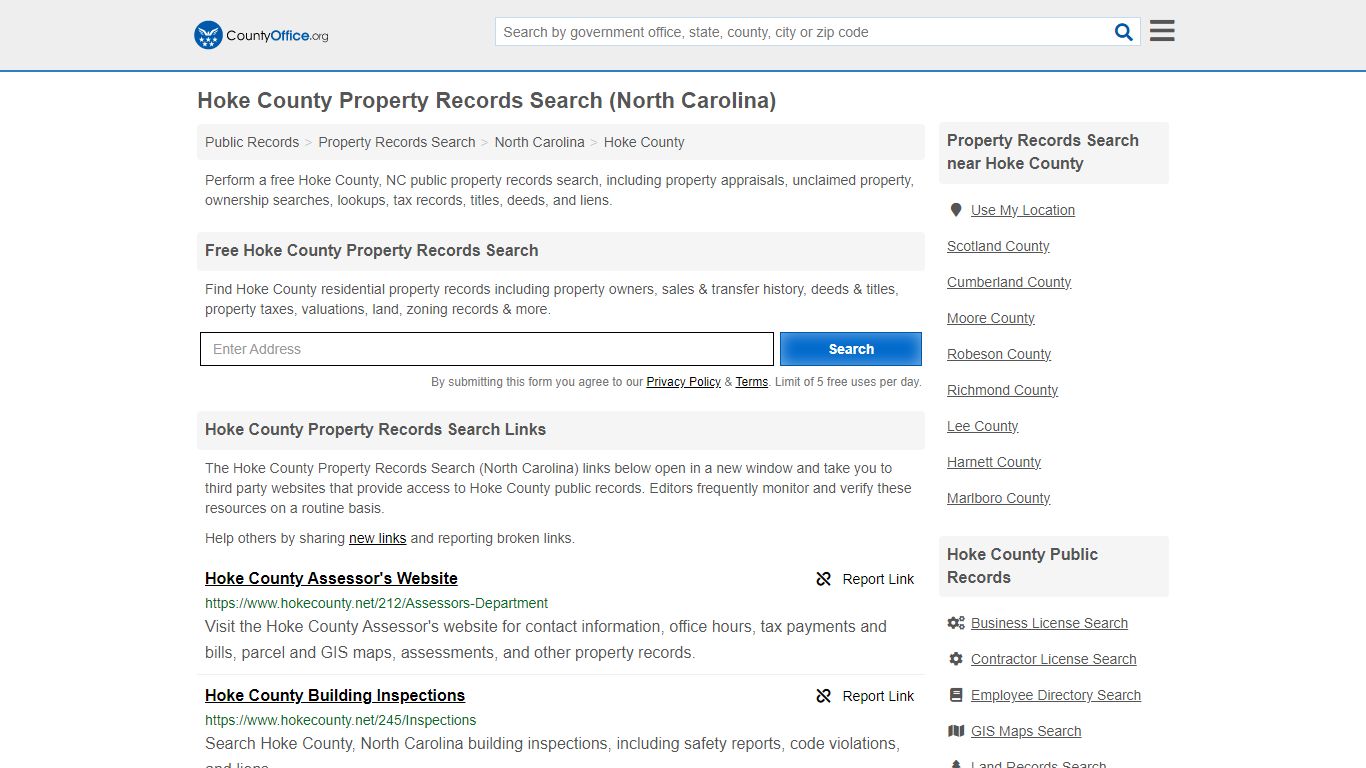 Hoke County Property Records Search (North Carolina) - County Office