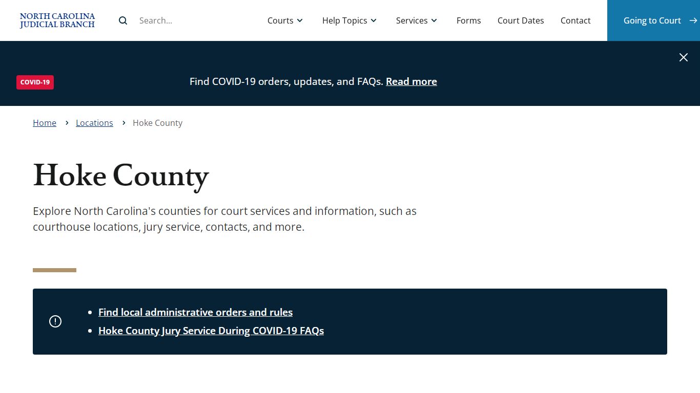 Hoke County | North Carolina Judicial Branch - NCcourts