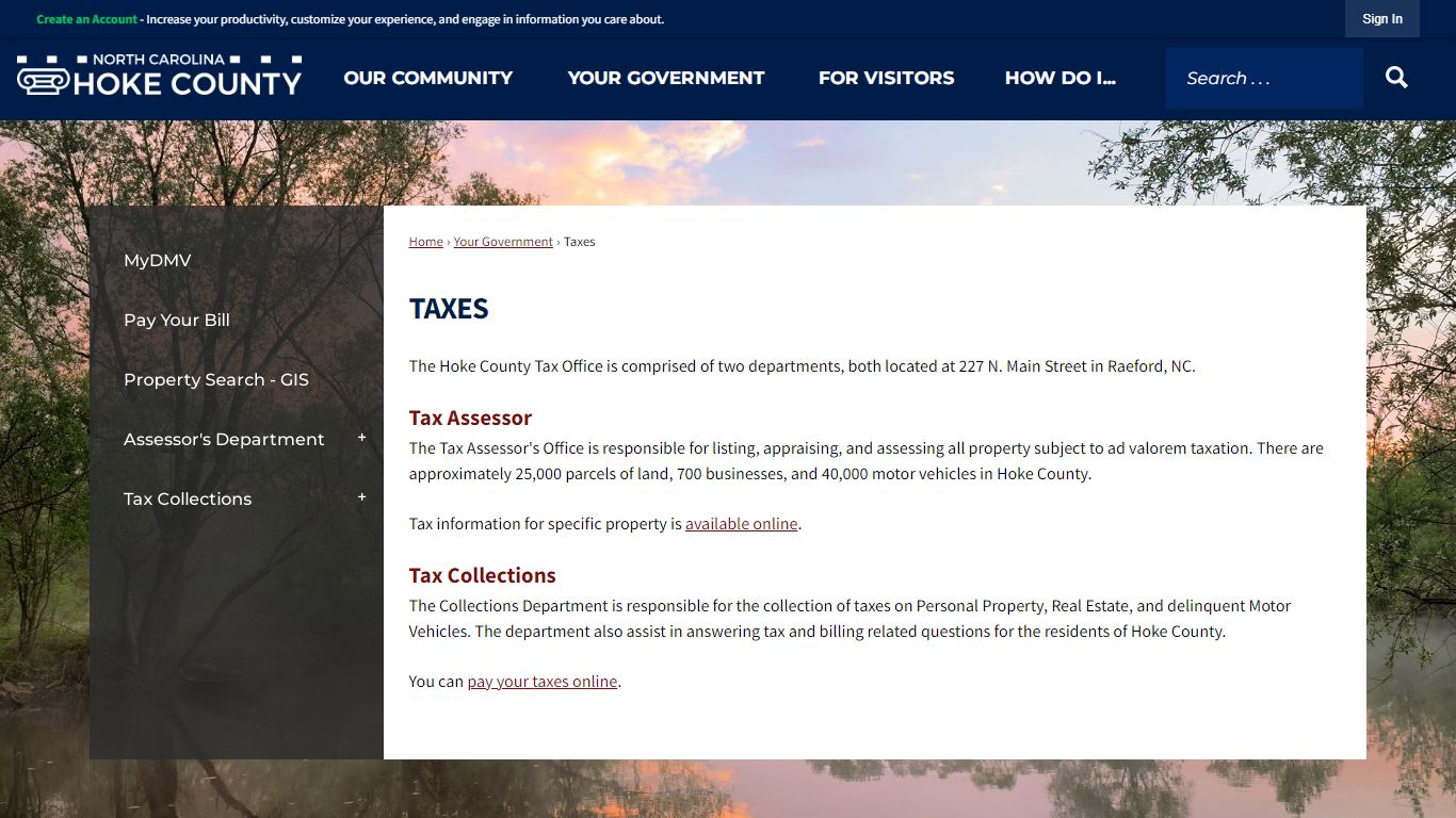 Taxes | Hoke County, NC - Official Website