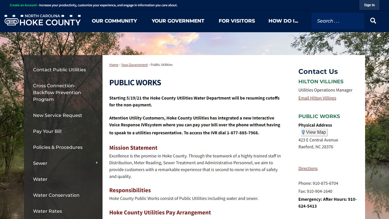 Public Works | Hoke County, NC - Official Website